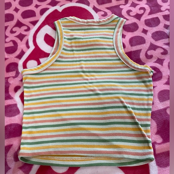 FREE ADD ON🧡🌈 Pastel Striped crop top size XS- S - Picture 2 of 7